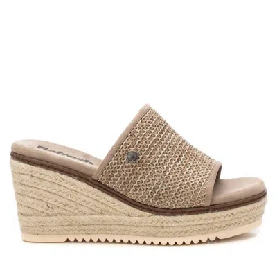 Xti Women's Wedge Sandals In Taupe In Orange