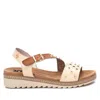 Xti Women's Wedge Sandals With Gold Studs In Beige