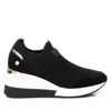 Xti Women's Suede Wedge Sneakers In Black In Black