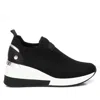 Xti Women's Wedge Braided Sneakers By  In Black