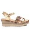 Xti Women's Wedge Strappy Sandals In Gold In Gold