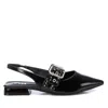 Xti Women's Wide Bucke Flats In Black