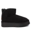 Xti Women's Winter Suede Booties In Black In Black