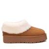 Xti Women's Winter Suede Clogs In Camel In Brown