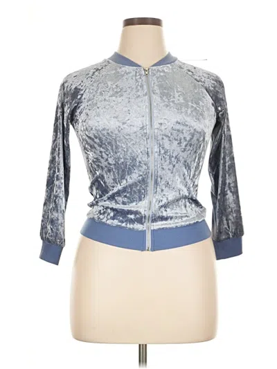 Pre-owned Xtraordinary 3/4 Sleeve Top Silver Mock Neckline Tops