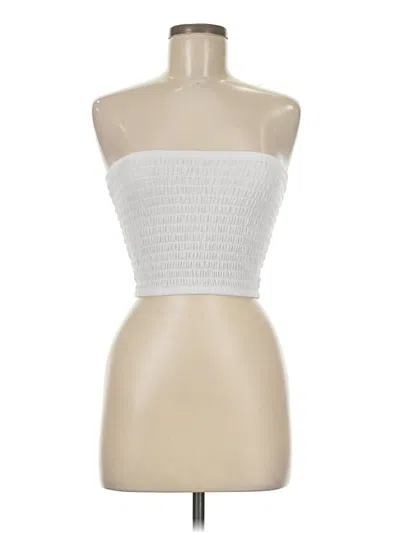 Pre-owned Xtraordinary Tube Top White Strapless Neckline Tops