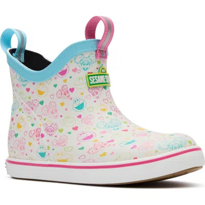 Xtratuf Kids' Sesame Street® Ankle Deck Waterproof Boot In Animal Print