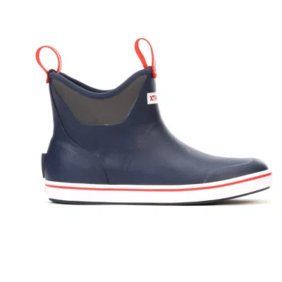 Xtratuf Men's 6" Ankle Deck Boot Ankle Deck Boot Men In Navy/red M In Blue