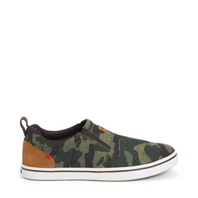 Xtratuf Men's Canvas Sharkbyte Deck Shoe Sharkbyte Men In Camo M In Blue