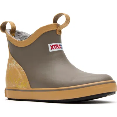 Xtratuf Trolling Ice Fleece Lined Waterproof Ankle Deck Boot In Brown