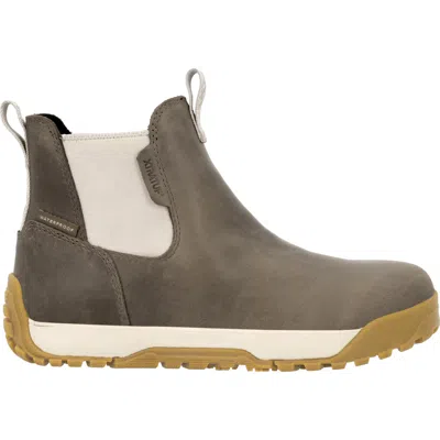 Xtratuf Women's Adb Leather Ankle Deck Boot Leather Women In Fossil/stone M In Brown