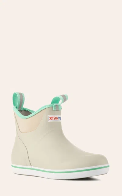 Xtratuf Women's Gray Ankle Rubber Deck Booties In Neutral