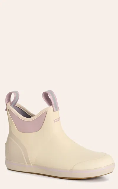 Xtratuf Women's Ivory Ankle Rubber Deck Boots In White