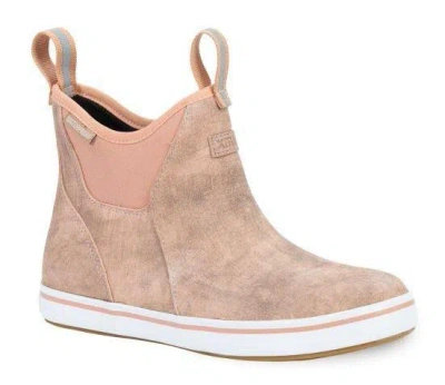 Xtratuf Women's  Leather Ankle Deck Boots In Pink