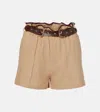 Xu Zhi Shorts Mit Lederimitat In Beige