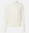 Xu Zhi Cable-knit One-shoulder Sweater In Neutral