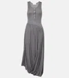 Xu Zhi Draped Jersey Midi Dress In Grey
