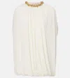 Xu Zhi Embellished Draped Minidress In Neutral