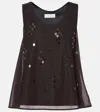Xu Zhi Verziertes Top In Braun