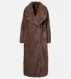 Xu Zhi Faux Fur Coat In Brown