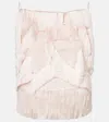 Xu Zhi Fringed Patchwork Camisole In Pink