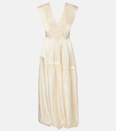 Xu Zhi Lace-trimmed Maxi Dress In Multi