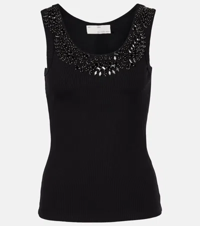 Xu Zhi Laurel Embellished Tank Top In Black