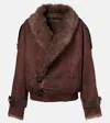 Xu Zhi Reversible Faux Fur Jacket In Brown