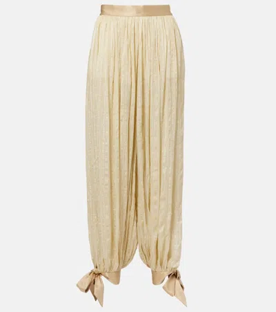 Xu Zhi Striped Balloon Pants In Neutral
