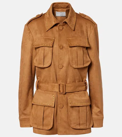 Xu Zhi Studded Belted Field Jacket In Brown