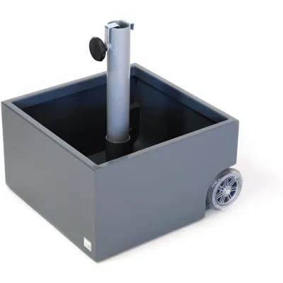 Xxd 's Zinc Plated Powder-coated Planter & Umbrella Stand In Dark Gray