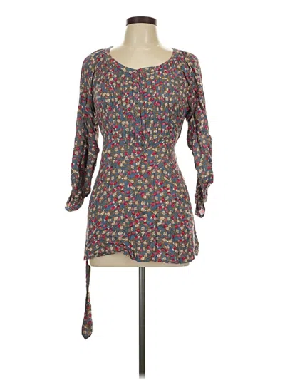 Pre-owned Xxi 3/4 Sleeve Blouse In Gray