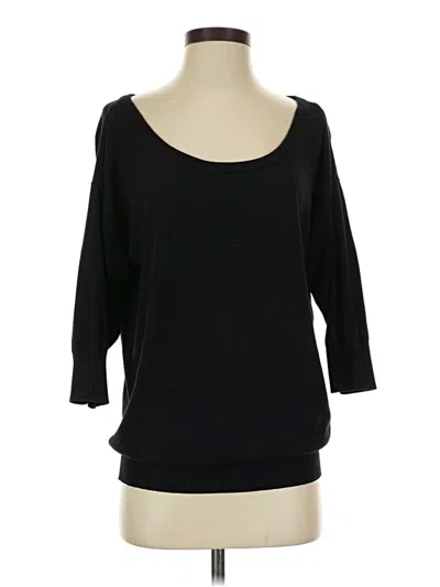 Pre-owned Xxi 3/4 Sleeve Top Black Boatneck Tops