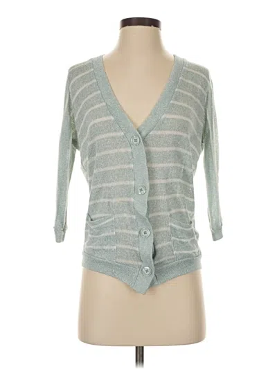 Pre-owned Xxi 3/4 Sleeve Top Gray Plunge Neckline Tops