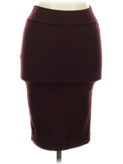Pre-owned Xxi Formal Skirt In Burgundy