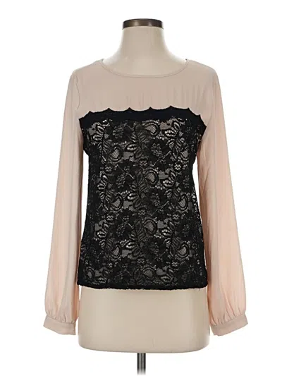 Pre-owned Xxi Long Sleeve Blouse In Black
