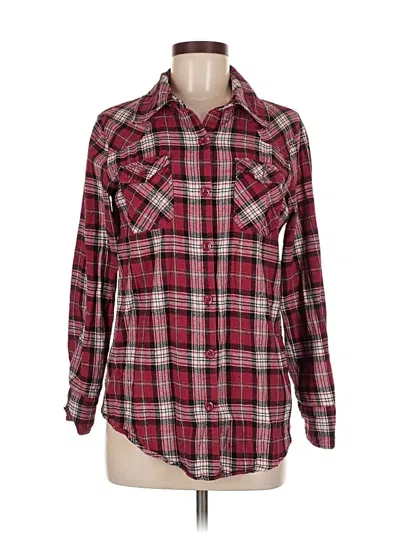 Pre-owned Xxi Long Sleeve Button Down Shirt In Red
