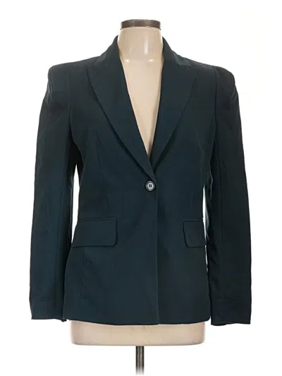 Pre-owned Xxi Long Sleeve Top Teal Square Neckline Tops In Blue