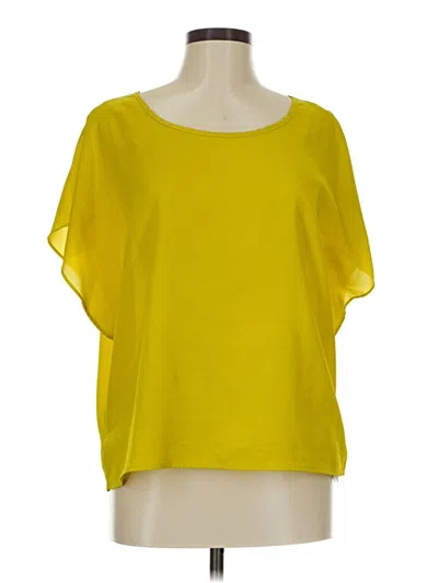 Pre-owned Xxi Short Sleeve Blouse In Yellow