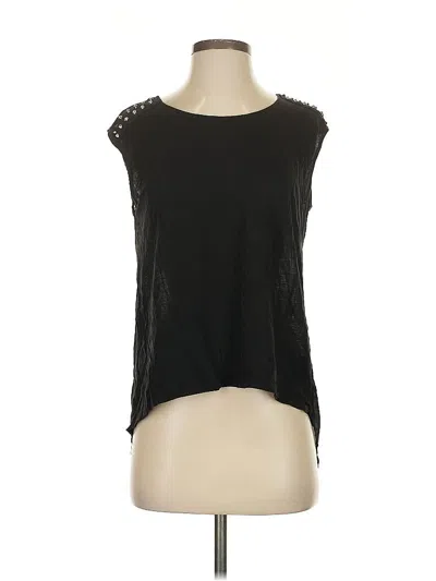 Pre-owned Xxi Short Sleeve Top Black Scoop Neck Tops