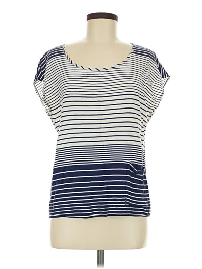 Pre-owned Xxi Short Sleeve Top Blue Scoop Neck Tops