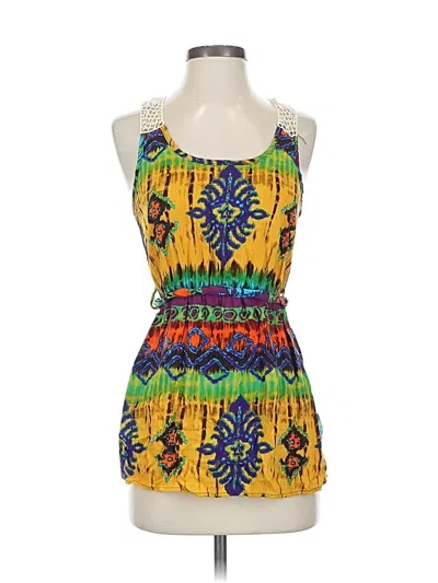 Pre-owned Xxi Sleeveless Blouse In Yellow