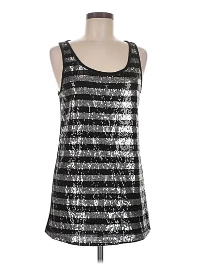 Pre-owned Xxi Sleeveless Top Silver Scoop Neck Tops