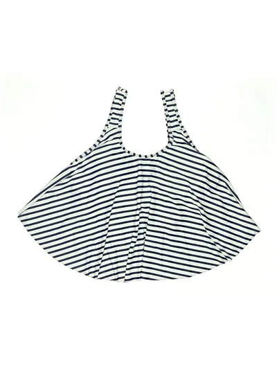 Pre-owned Xxi Swimsuit Top Blue Stripes Pattern Swimwear