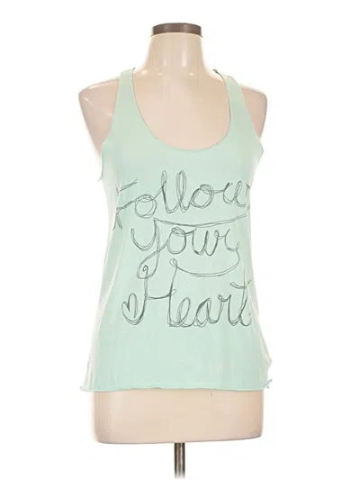 Pre-owned Xxi Tank Top Green Halter Neckline Tops