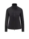 Y-3 High Collar Long Sleeve Sweatshirt Jacket In Black