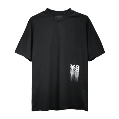 Y-3 Gfx Long Short Sleeve T-shirt In Black