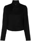 Y-3 Cropped Twill Jacket In Black