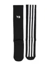 Y-3 3-stripe Logo Socks In Black