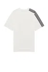 Y-3 White Striped T-shirt In Cwhite